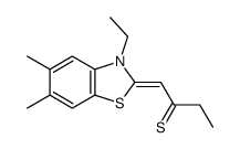 1-(3-ethyl-5,6-dimethyl-1,3-benzothiazol-2-ylidene)butane-2-thione结构式