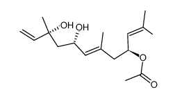 (6E,3R,5S,9S)-9-acetoxy-5-hydroxynerolidiol Structure