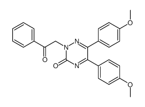 5,6-bis(4-methoxyphenyl)-2-phenacyl-1,2,4-triazin-3-one结构式