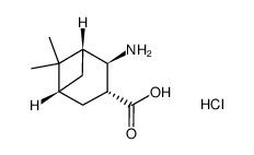 (1R,2R,3R,5R)-2-Amino-6,6-dimethylbicyclo[3.1.1]heptan-3-carboxylic acid hydrochloride结构式