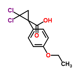 2,2-二氯-1-(4’-乙氧基苯基)环丙烷羧酸结构式