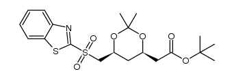 tert-butyl 2-[(4R,6S)-6-[(benzo[d]thiazol-2-ylsulfonyl)methyl]-2,2-dimethyl-1,3-dioxan-4-yl]acetate Structure