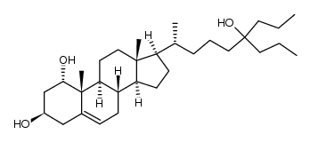 26,27-diethylcholest-5-ene-1α,3β,25-triol结构式