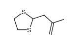 2-(2-methyl-prop-2-enyl)-1,3-dithiolane结构式