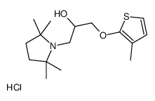 1-(3-methylthiophen-2-yl)oxy-3-(2,2,5,5-tetramethylpyrrolidin-1-yl)propan-2-ol,hydrochloride Structure