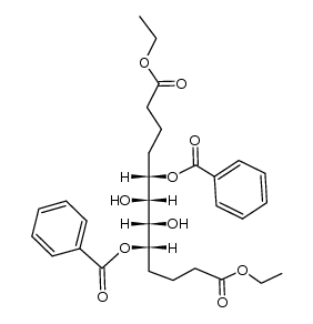 diethyl 5(S),8(S)-bis(benzoyloxy)-6(S),7(S)-dihydroxydodecanedioate结构式