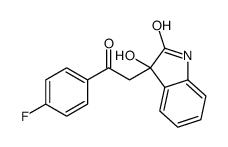 3-[2-(4-fluorophenyl)-2-oxoethyl]-3-hydroxy-1H-indol-2-one结构式