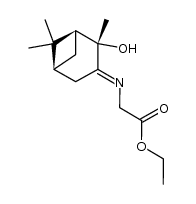 (1S,2S,5S)-ethyl-((2-hydroxypinan-3-ylene)amino) acetate Structure