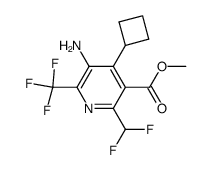methyl 5-amino-2-(difluoromethyl) -4-cyclobutyl-6- (trifluoromethyl)-3-pyridinecarboxylate Structure