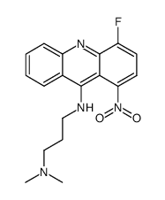 4-fluoro-9-<<3-(dimethylamino)propyl>amino>-1-nitroacridine Structure