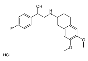 2-[(6,7-dimethoxy-1,2,3,4-tetrahydronaphthalen-2-yl)amino]-1-(4-fluorophenyl)ethanol,hydrochloride Structure