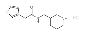 N-(PIPERIDIN-3-YLMETHYL)-2-(THIOPHEN-3-YL)ACETAMIDE HYDROCHLORIDE structure