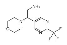 2-Morpholino-2-(2-(trifluoromethyl)pyrimidin-5-yl)ethanamine structure