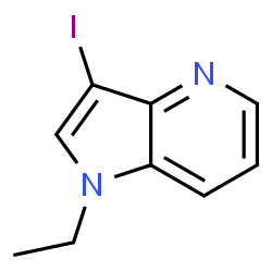1-Ethyl-3-iodo-1H-pyrrolo[3,2-b]pyridine结构式