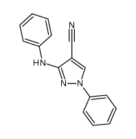 3-anilino-1-phenyl-1H-pyrazole-4-carbonitrile结构式