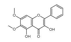 3,5-dihydroxy-6,7-dimethoxyflavone Structure