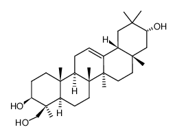 (3β,21α)-olean-12-ene-3,21,24-triol Structure