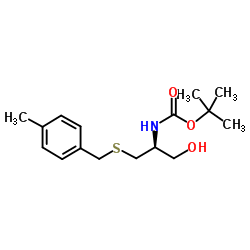 BOC-(S)-2-AMINO-3-[(4-METHYLBENZYL)THIO]-1-PROPANOL结构式