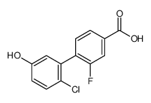 4-(2-chloro-5-hydroxyphenyl)-3-fluorobenzoic acid结构式