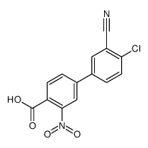 4-(4-chloro-3-cyanophenyl)-2-nitrobenzoic acid结构式