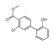 methyl 2-chloro-4-(3-hydroxypyridin-2-yl)benzoate结构式
