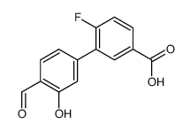 4-fluoro-3-(4-formyl-3-hydroxyphenyl)benzoic acid Structure