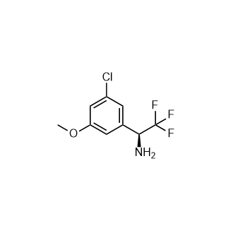 (1S)-1-(3-Chloro-5-methoxyphenyl)-2,2,2-trifluoroethanamine Structure