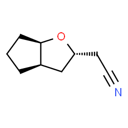 2H-Cyclopenta[b]furan-2-acetonitrile,hexahydro-,(2-alpha-,3a-alpha-,6a-alpha-)-(9CI) structure