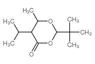 2-tert-Butyl-5-isopropyl-6-methyl-1,3-dioxan-4-one structure