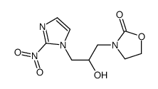 3-(2-hydroxy-3-(2-nitro-1H-imidazol-1-yl)propyl)-2-oxazolidinone结构式