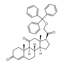 21-(Trityloxy)pregn-4-ene-3,11,20-trione Structure