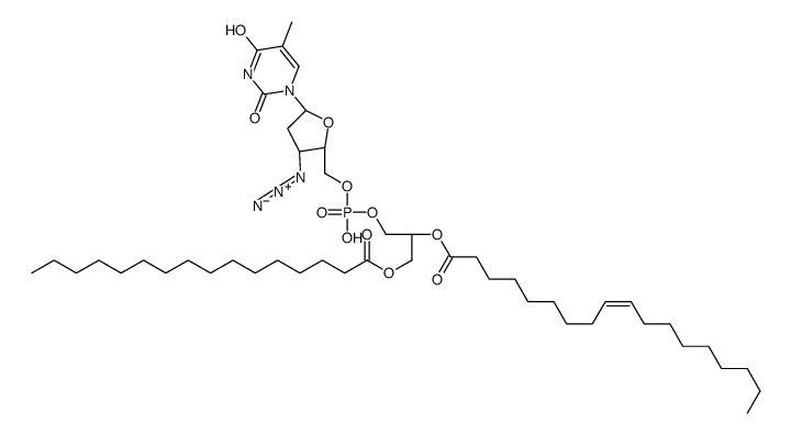 3'-azido-3'-deoxythymidine monophosphate diglyceride Structure