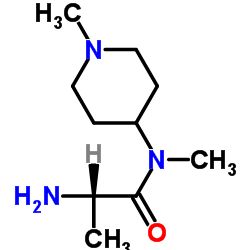 N-Methyl-N-(1-methyl-4-piperidinyl)alaninamide结构式