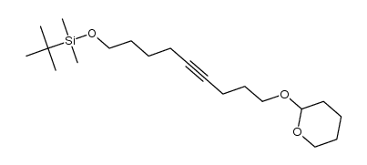 tert-butyl-dimethyl-[1-(tetrahydro-pyran-2-yloxy)-non-5-ynyloxy]-silane结构式
