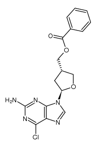 ((3S,5R)-5-(2-amino-6-chloro-9H-purin-9-yl)tetrahydrofuran-3-yl)methyl benzoate Structure
