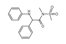 N-methyl-N-(methylsulfonyl)-2-phenyl-2-(phenylamino)acetamide结构式