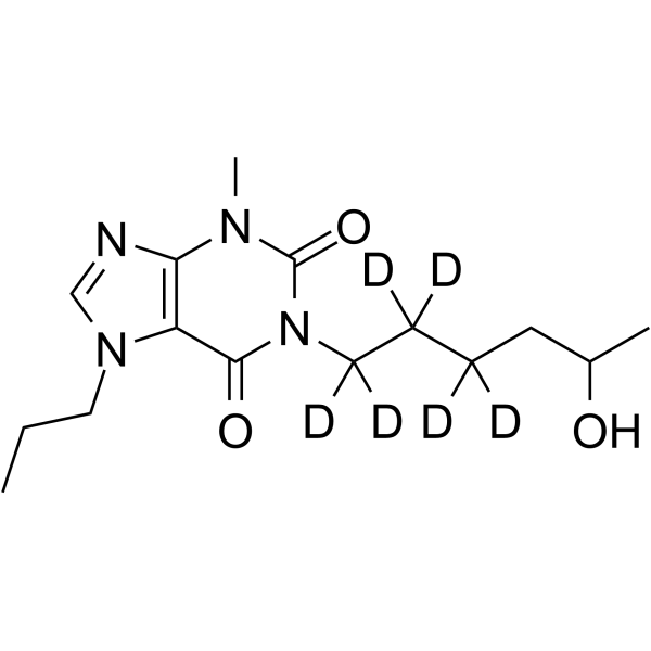 (Rac)-5-Hydroxy propentofylline-d6 Structure