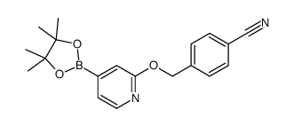 4-[[4-(4,4,5,5-tetramethyl-1,3,2-dioxaborolan-2-yl)pyridin-2-yl]oxymethyl]benzonitrile结构式