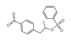 1-(4-nitrophenyl)propan-2-yl benzenesulfonate结构式