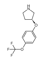 (3S)-3-[4-(trifluoromethoxy)phenoxy]pyrrolidine结构式