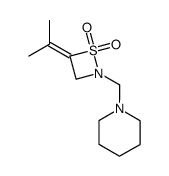 4-isopropylidene-2-(piperidinomethyl)-1,2-thiazetidine 1,1-dioxide结构式