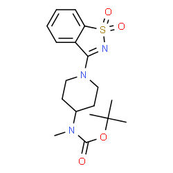 tert-Butyl (1-(1,1-dioxidobenzo[d]isothiazol-3-yl)piperidin-4-yl)(Methyl)carbaMate结构式