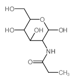a-D-Glucopyranose, 2-deoxy-2-[(1-oxopropyl)amino]-结构式