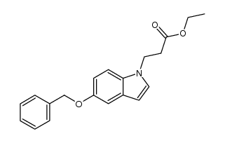 ethyl 3-(5-benzyloxy)indolylpropanoate结构式