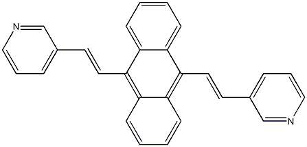 3,3'-[9,10-蒽二基二-(1E)-2,1-乙烯二基]双[吡啶]结构式