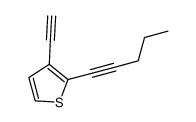 3‐ethynyl‐2‐(pent‐1‐yn‐1‐yl)thiophene Structure