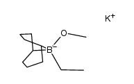 potassium (1,5-cyclooctanediyl)ethylmethoxyborate结构式