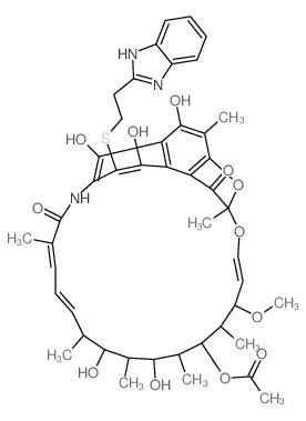 3-<2-Benzimidazolyl-(2)-aethylmercapto>-rifamycin SV Structure