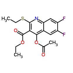 Ethyl 4-Acetoxy-6,7-Difluoro-2-(Ethylthio)Quinoline-3-Carboxylate picture