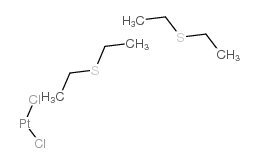 cis-Dichlorobis(diethyl sulfide)platinum(II) Structure